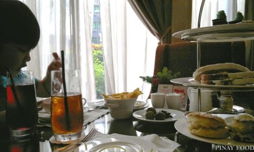 Afternoon Tea with my son in Raffles Makati