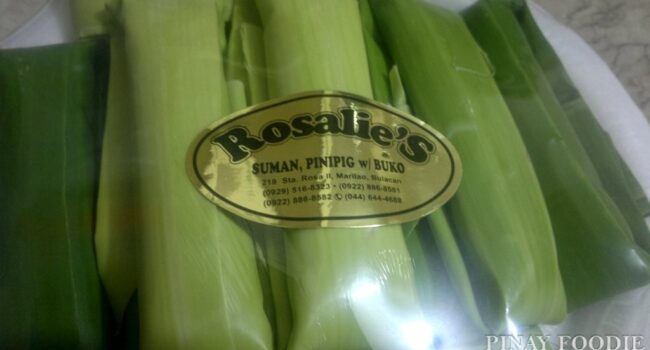 Rosalie’s suman and other sweet treats